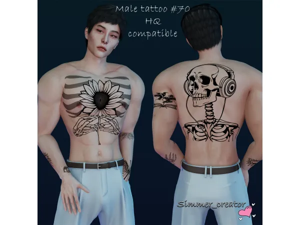 Alpha Male tattoo 70 - The Sims 4 Custom Content
