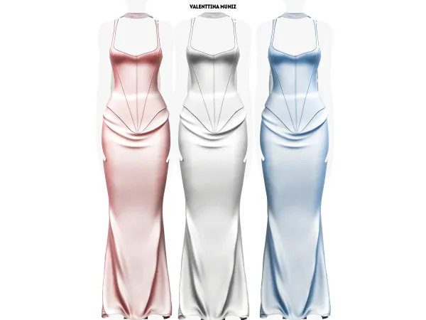 Alpha Simple Dress Valenttina Muniz - The Sims 4 Custom Content