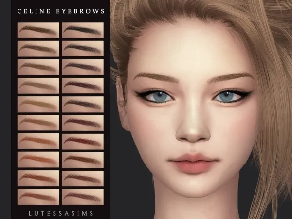 Alpha Celine Eyebrows - The Sims 4 Custom Content