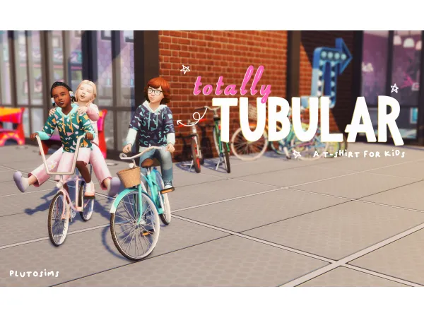 Maxis Match Totally Tubular A Top for Kids by plutosims - The Sims 4 Custom Content