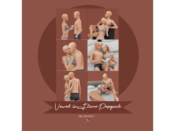 Mix Vowed in Flame Posepack - The Sims 4 Custom Content