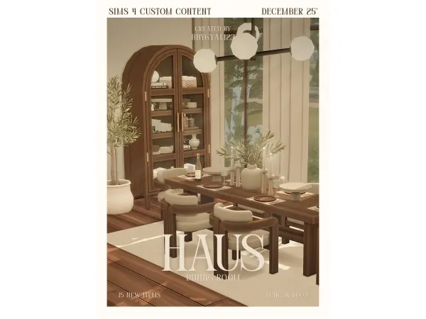 Maxis Match HAUS Dining Room by bbygyal123 - The Sims 4 Custom Content