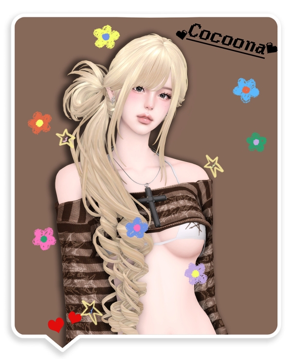 Maxis Match Cocoona_AU3 Dance Star to SIMS 4 HAIR 01 by simsfinds - The Sims 4 Custom Content
