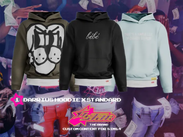 Alpha GSTAR Darrius Hoodie (Standard Version) - The Sims 4 custom content
