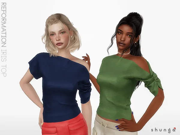 Alpha REFORMATION Iris Top Calloway Skirt - The Sims 4 Custom Content