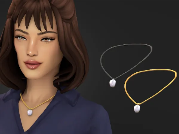 Maxis Match Luella Set Pearl Necklace - The Sims 4 Custom Content