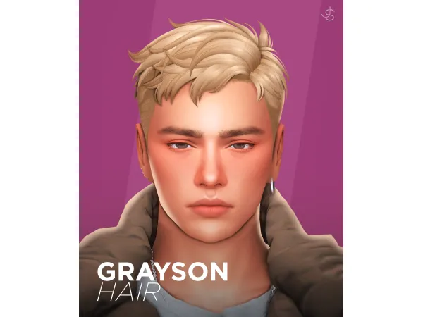 Maxis Match Grayson Hair by johnnysims - The Sims 4 Custom Content