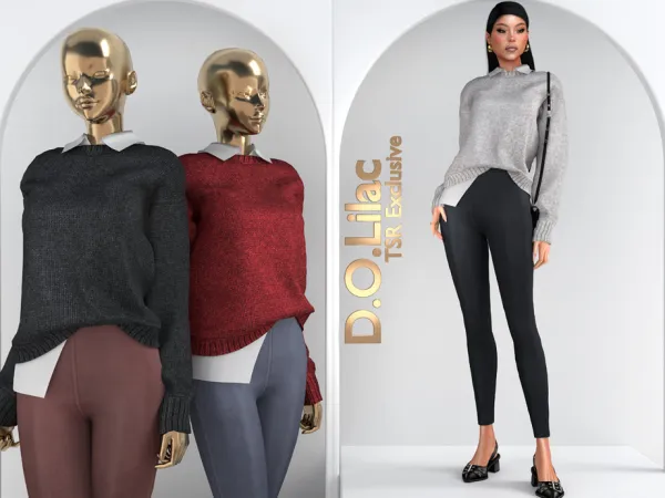 Alpha Sophisticated Casual Set DO105 - The Sims 4 Custom Content