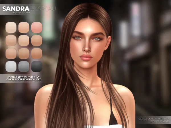 Alpha leLAPEAU Sandra Skin (gift) - The Sims 4 custom content
