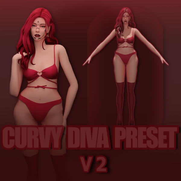 Mix Curvy Diva Preset by simsfinds - The Sims 4 Custom Content