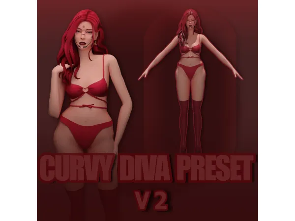 Mix Curvy Diva Preset by MssPlanbobVeyra - The Sims 4 Custom Content