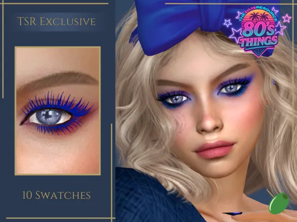 Alpha 80's Rocking 3D Lashes - The Sims 4 Custom Content