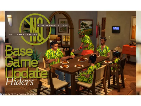 Mix Base Game Hiders Update EA November Patch 2025 by astrisim - The Sims 4 Custom Content