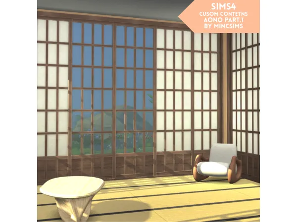 Mix Aono Set Part1 Windows by mincsims - The Sims 4 Custom Content