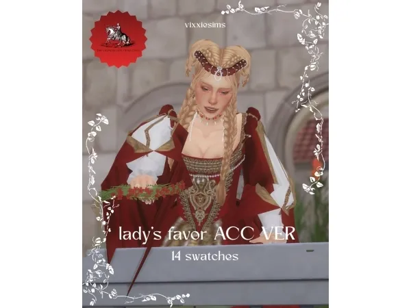 Maxis Match lady's favor crown and accessory by vixxiesimss - The Sims 4 Custom Content