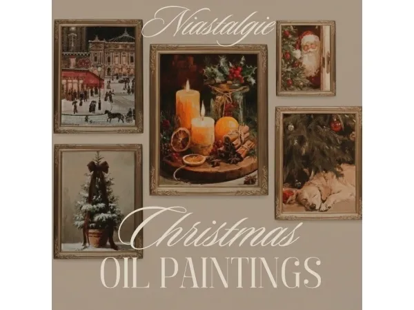 Alpha Niastalgieu2019s Holiday Canvas Collection by niastalgiesims - The Sims 4 Custom Content