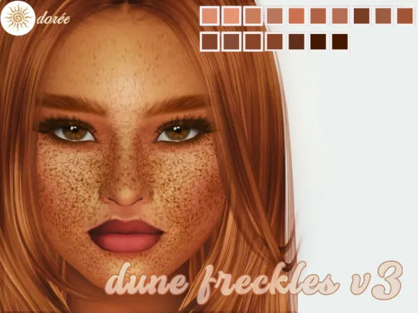 Mix dune freckles V3 doree by doreesims - The Sims 4 Custom Content