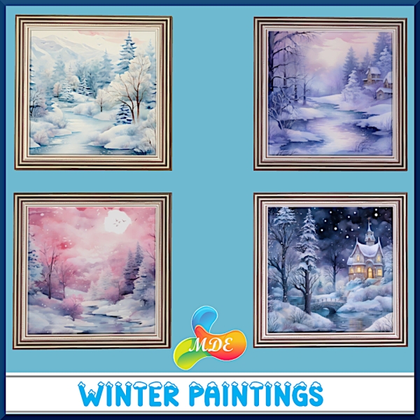 Mix Winter Landscapes by mde - The Sims 4 Custom Content