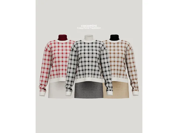 [cocomint] Cozy Plaid Set