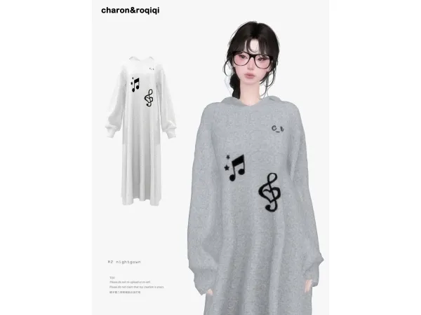 Mix [charonroqiqi]2 nightgown - The Sims 4 Custom Content