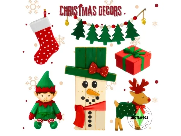 Mix Christmas Decors by Snotra902 - The Sims 4 Custom Content