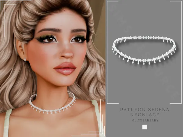 Alpha Patreon Serena Necklace by Glitterberryfly - The Sims 4 Custom Content