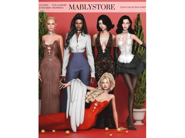 Alpha XMAS COLLECTION PART I by Mably - The Sims 4 Custom Content