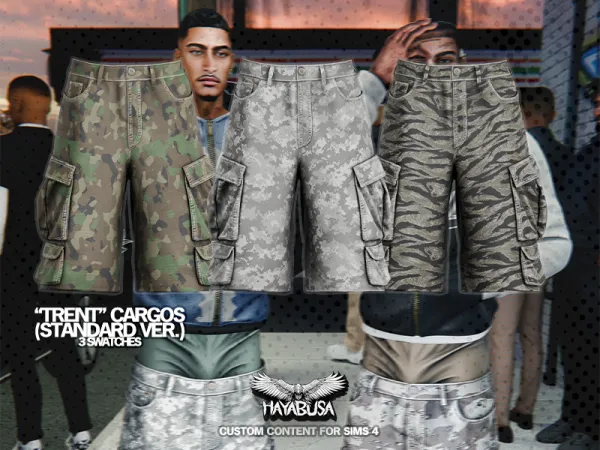 Alpha HAYABUSA TRENT Cargos (Standard Version) - The Sims 4 Custom Content