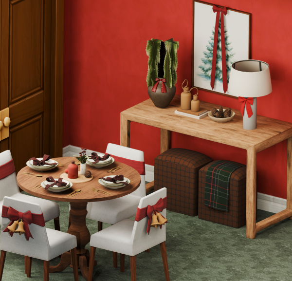 Mix Christmas 2025 Set by simsfinds - The Sims 4 Custom Content