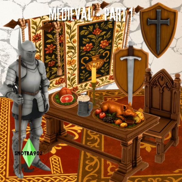 Mix Medieval Part 1 by simsfinds - The Sims 4 Custom Content