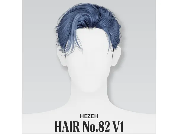 Alpha [Hezeh]Hair_No82 V1 - The Sims 4 Custom Content