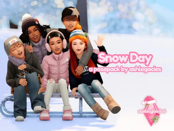 Mix Snow Day Posepack - The Sims 4 Custom Content