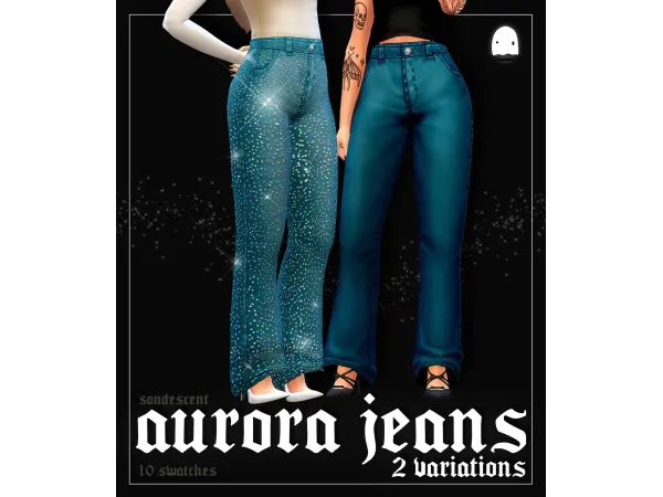 Maxis Match aurora jeans by sondescent - The Sims 4 Custom Content
