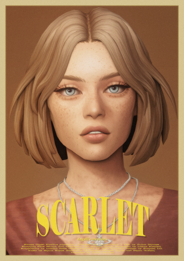 Maxis Match scarlet hair by simsfinds - The Sims 4 Custom Content