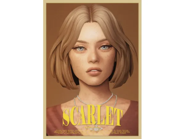 Maxis Match scarlet hair by dogsill - The Sims 4 Custom Content