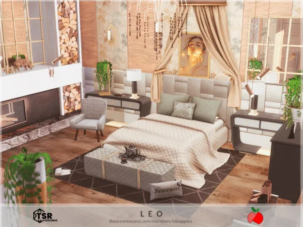 Mix Leo bedroom - The Sims 4 Custom Content