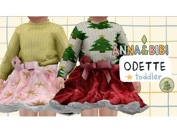 Mix Odette_TODDLER [Anna_Bibi] - The Sims 4 Custom Content