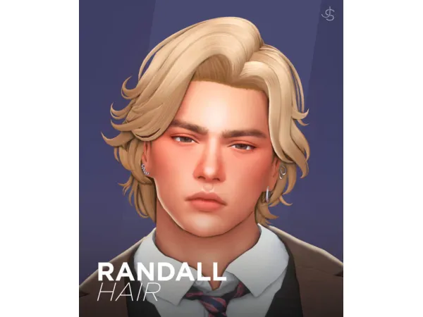 Maxis Match Randall Hair by johnnysims - The Sims 4 Custom Content
