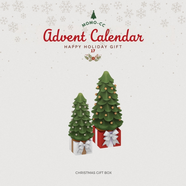Maxis Match Momo Christmas Gift Box Tree by simsfinds - The Sims 4 Custom Content