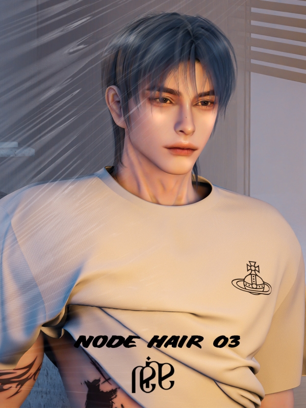 Alpha REINA_NODE HAIR 03_M by simsfinds - The Sims 4 Custom Content