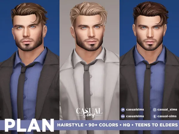 Alpha Plan Hairstyle - The Sims 4 Custom Content