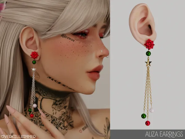 Mix Aliza earrings - The Sims 4 Custom Content