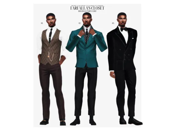 Alpha u201cHOLIDAY PARTY MALE EDITu201d by farfallasims - The Sims 4 Custom Content