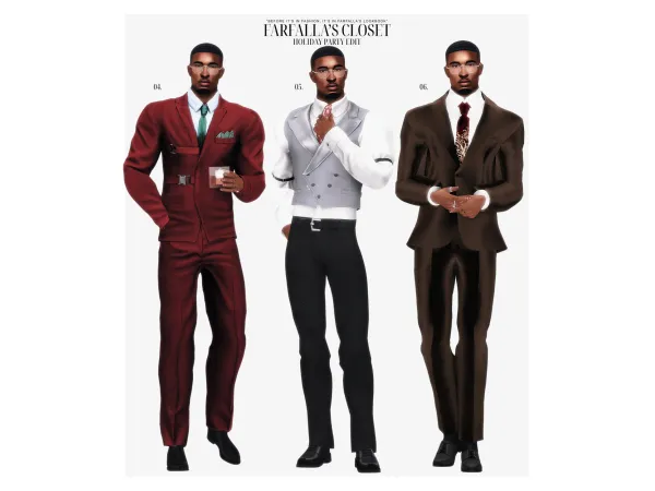 Alpha u201cHOLIDAY PARTY MALE EDITu201d by farfallasims - The Sims 4 Custom Content