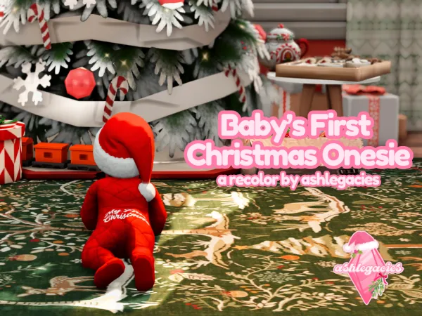 Mix Baby's First Christmas Onesie - The Sims 4 Custom Content