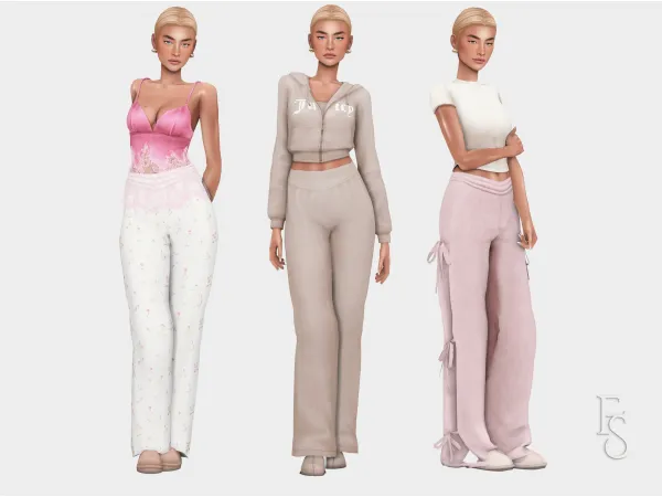 Mix At Home Loungewear by farfallasims - The Sims 4 Custom Content