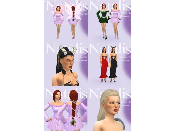 Sims 4 Maxis Match Female Wings CC: Women's clothing set for October 2025 by Natalis