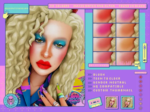 Mix 80s Things Blush - The Sims 4 Custom Content