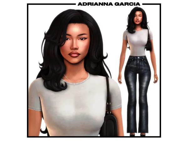 Mix Adrianna Garcu00eda by rensimss_ - The Sims 4 Custom Content