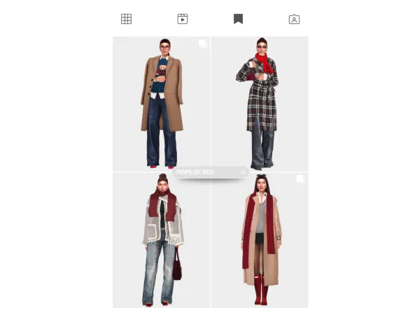 Alpha u201cPOPS OF RED by farfallasims - The Sims 4 Custom Content